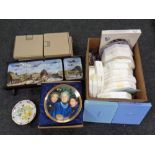 Two boxes of a quantity of assorted collector's and wall plates,