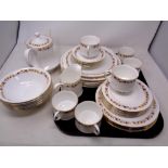 A thirty-nine piece Royal Kent Golden Glory bone china tea and dinner service