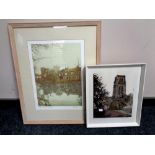 A Norman Wade signed limited edition print, Durham, The Central Tower, number 56/60,