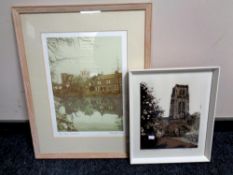 A Norman Wade signed limited edition print, Durham, The Central Tower, number 56/60,