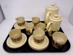 A fifteen piece Poole pottery Thistlewood coffee service