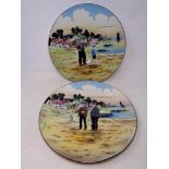 A pair of Grimwades Quaint Characters wall plaques depicting fishermen,