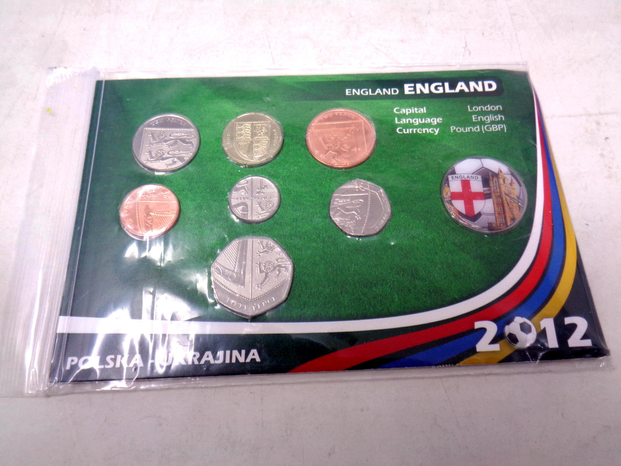 A 2012 Poland European championships England coin set