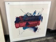 A contemporary colour print, indistinctly signed,