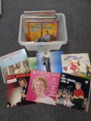 A crate of vinyl LP records - Don Williams, Roger Campbell,