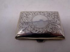 A Birmingham silver cigarette case, 1945.