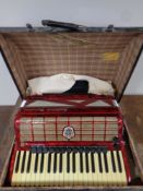 A Settimio Soprani piano accordion in case