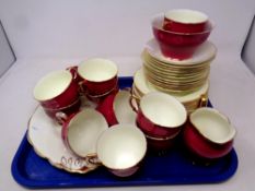 Thirty seven pieces of Salisbury bone tea china