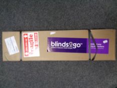 A Blinds to Go 50 mm Hollywood blind with steel head rail, size 58 cm x 130 cm,