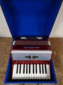 A Royal Standard piano accordion in case