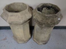 Two antique chimney pots