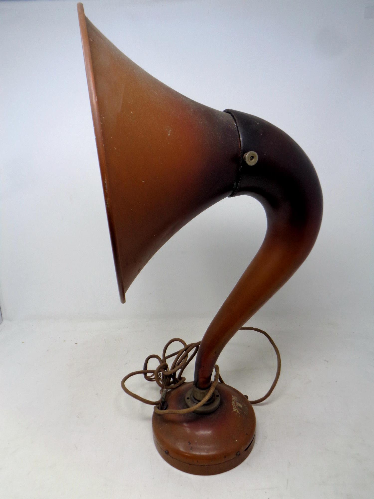 An Edwardian Sterling Baby speaker horn
