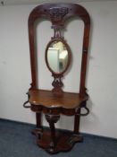 A Victorian mahogany mirrored hall stand (a/f)