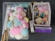 Two boxes of wool,