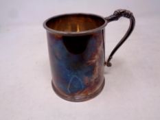 A Dublin silver tankard, 1973, height 10.