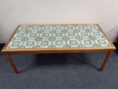 A 20th century Scandinavian tiled topped coffee table