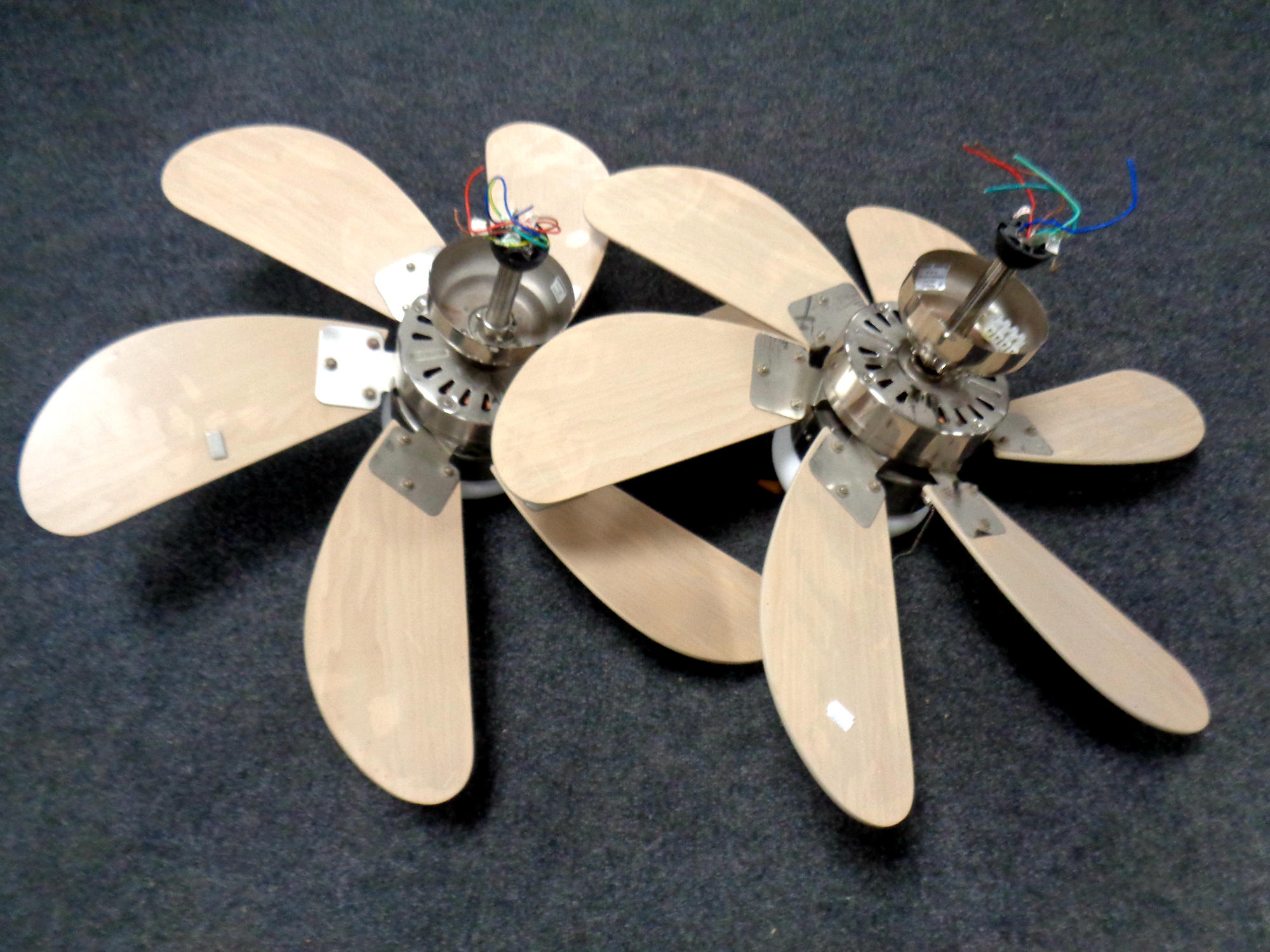 A pair of ceiling fans
