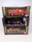 Two Guiloy 1:18 and 1:20 scale die cast vehicles to include Porsche 959,m Mercedes C-111 1969,