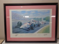 A Tony Smith signed limited edition print, Red 5 - Double World Champion, signed by Nigel Mansell,
