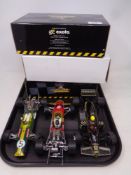 Three Grand Prix Classic 1:18 scale racing cars to include Lotus Renault 1985 Ayrton Senna,