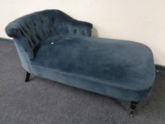A Victorian style buttoned back chaise longue