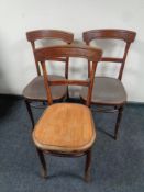 Three twentieth century bentwood dining chairs
