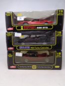 Three Anso 1:18 die cast vehicles - Ferrari 328 GTS,