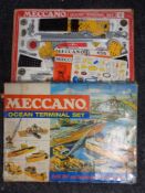 A vintage Meccano Ocean terminal set number 6