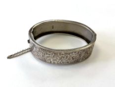 An antique silver bangle