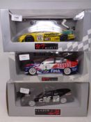 Three UT Models 1:18 die cast cars - Two Opal Cibra racing Collection and a BMW 318 is Racing
