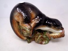 A Sylvac ornament - Otter with fish no. 3459.