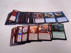 Approximately 100 Magic The Gathering playing cards