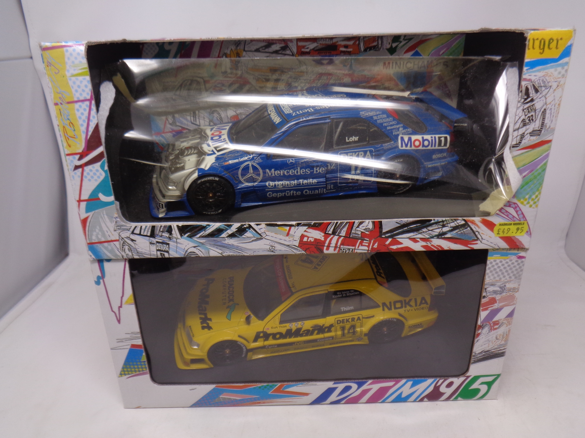 Two Minichamps 18 UT Models - Mercedes C Class 1994 and Mercedes C Class Team Zakspeed,