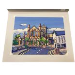 John Coatsworth : Hexham Abbey, watercolour, 40 cm x 30 cm, signed and dated 2013.