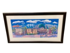 After John Coatsworth : Heart of the North, Newcastle upon Tyne, colour print, 36 cm x 83 cm,