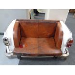 A bespoke settee made from a motorcar