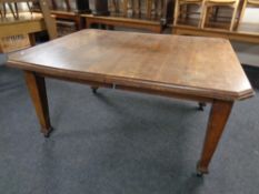 A nineteenth century oak wind out dining table (a/f)