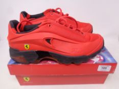 A pair of Fila Ferrari pit crew style trainers, size UK 7,