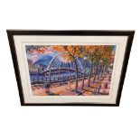 After John Coatsworth : Autumn on the River Tyne, Artist Proof, signed in pencil, 60 cm x 87 cm,