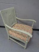 An Edwardian armchair (painted)