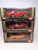 Three Guiloy 1:18 scale die cast cars to include McClaren F1, Ferrari GTO 1964 and a Ferrari Mythos,