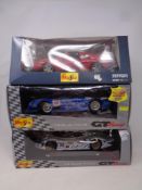 Two Maisto 1:18 GT racing die cast cars - Porsche 911 GT 1 Le Mans 1998,