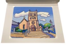 John Coatsworth : Christ Church, Consett, watercolour, 38 cm x 30 cm, signed and dated 2013.