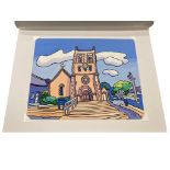 John Coatsworth : Christ Church, Consett, watercolour, 38 cm x 30 cm, signed and dated 2013.