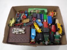 A box of Corgi Oxford die cast and Days gone Classic cars and delivery vans