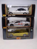 Three Maisto 1:18 Special Edition die cast vehicles - BMW 325i convertible (1993),