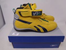 A pair of Reebok Ayrton Senna Racing Collection driver's shoes, UK size 8,