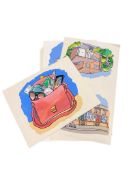 John Coatsworth : Ten original watercolour sketch drawings,