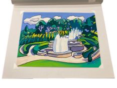 John Coatsworth : Alnwick Gardens, watercolour, 40 cm x 30 cm,