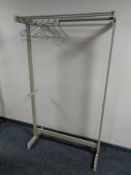 A late twentieth century metal clothes rail